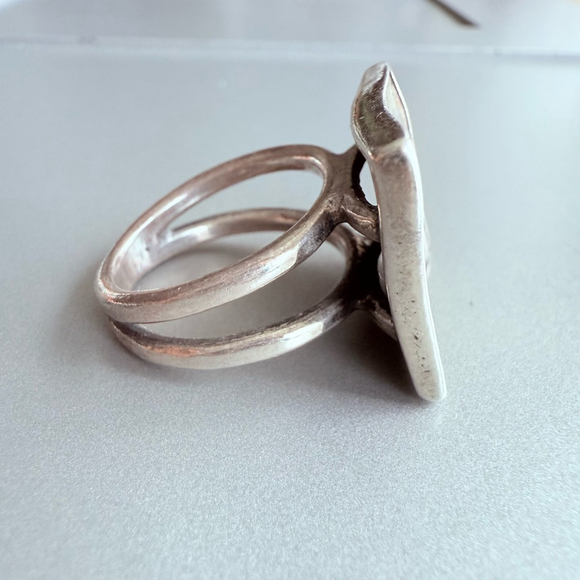 Silpada Artisan Square Modernist Hammered Sterling Silver 925 Retired Ring - Picture 4 of 12